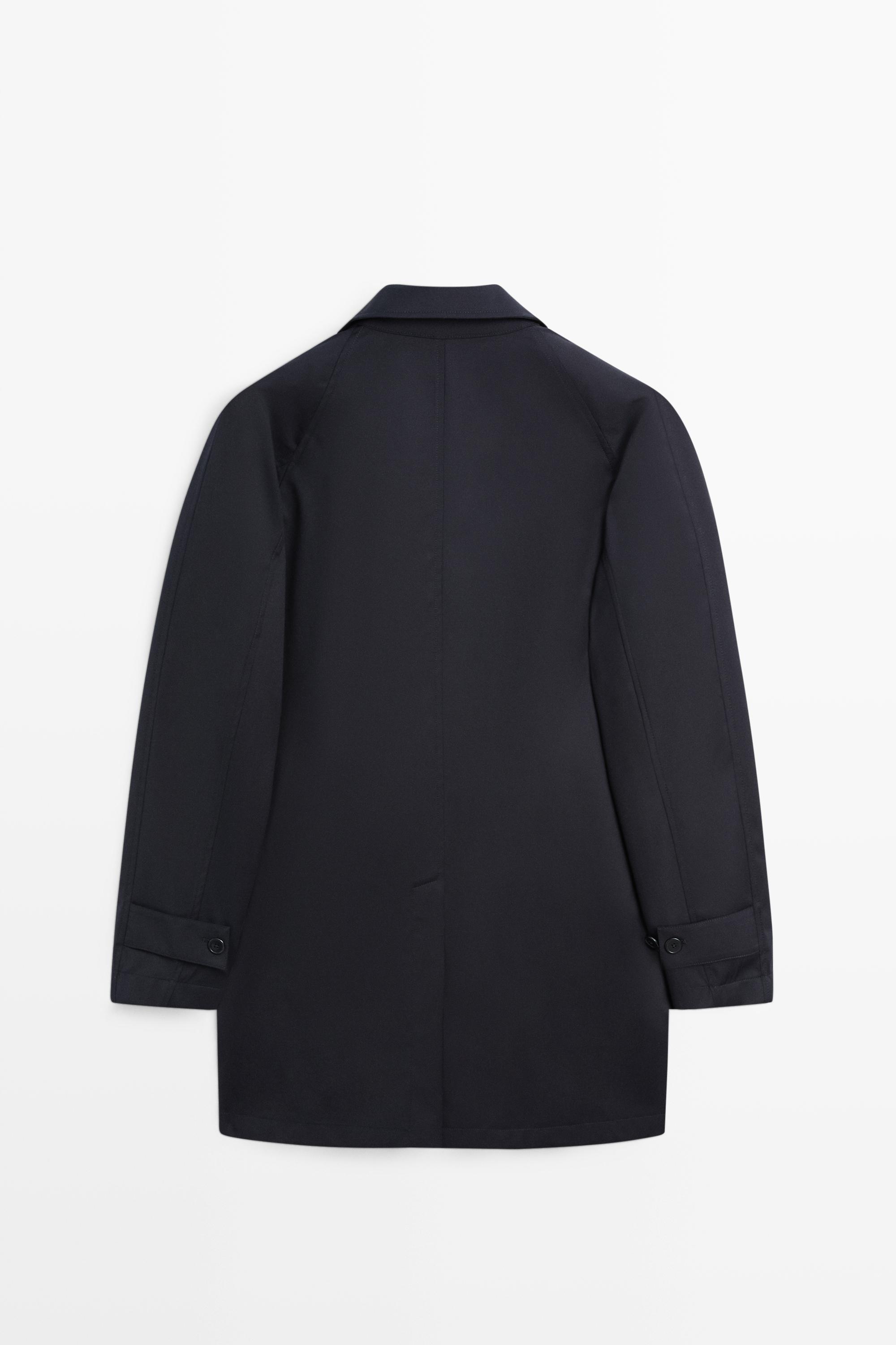 100% wool trench coat
